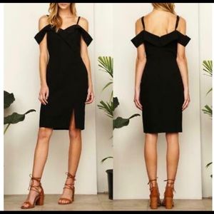ADELYN RAE BLACK SHELBY OFF THE SHOULDER Sheath